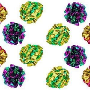 12-Pack Mylar Crinkle Balls for Fun Cat Playtime
