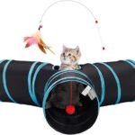 3-Way Collapsible Cat Tunnel with Peek Hole & Ball