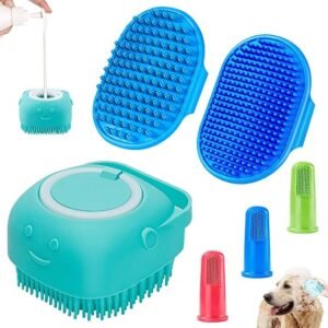 3PCS Dog Bath Brush Set: Shampoo & Grooming Solution
