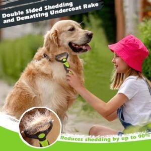 3PCS Dog Grooming Kit: Deshedding & Slicker Brushes