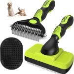 3PCS Dog Grooming Kit: Deshedding & Slicker Brushes