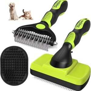 3PCS Dog Grooming Kit: Deshedding & Slicker Brushes