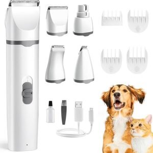 4-in-1 Cordless Dog Grooming Kit with Nail Grinder