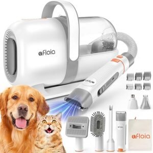 Afloia Dog Grooming Kit: Vacuum, Clippers & Tools Included!