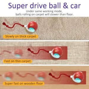 Chirping Red Cat Ball - Interactive Toy for Indoor Cats