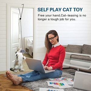 Exciting Retractable Cat Feather Toy for Indoor Play