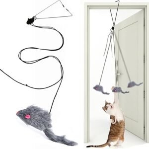 Exciting Retractable Cat Feather Toy for Indoor Play