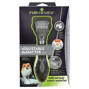 FURminator Adjustable Dematter Tool for Happy, Matted-Free Pets