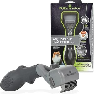 FURminator Adjustable Dematter Tool for Happy, Matted-Free Pets