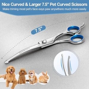 Gimars 6-in-1 Titanium Dog Grooming Scissors Set