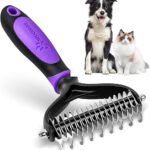 MIU COLOR Dual-Sided Pet Grooming Brush for Effortless Deshedding