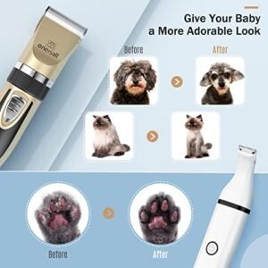 Oneisall 2-in-1 Low Noise Dog Clippers & Paw Trimmer