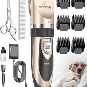 Oneisall Low Noise Rechargeable Dog Clippers for Pets