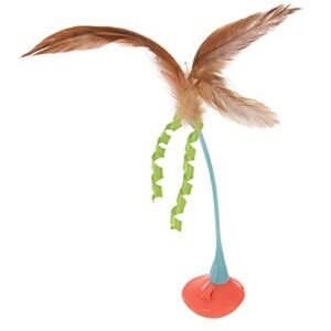 Petlinks Tippy Teaser Rocking Feather Cat Toy - Blue/Orange