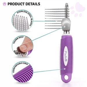 POODLIE Dematting Brush for Dogs & Cats - Tangle Remover