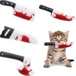 Potaroma 4Pcs Catnip Crinkly Horror Knife Cat Toys
