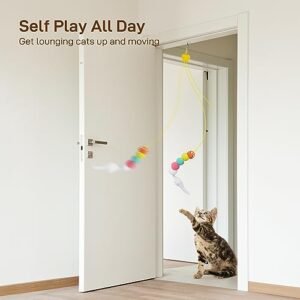 Potaroma 5-Piece Interactive Cat Feather Toys for Play