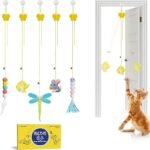 Potaroma 5-Piece Interactive Cat Feather Toys for Play