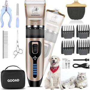 Quiet Cordless Dog Clippers & Paw Trimmer Kit