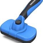 Self-Cleaning Slicker Brush for Dogs & Cats - Blue