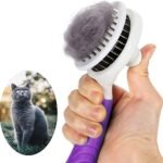 Self-Cleaning Slicker Brush for Dogs & Cats - Purple