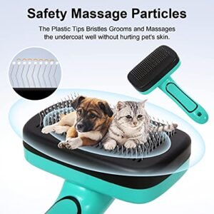 Self-Cleaning Slicker Brush for Easy Pet Grooming