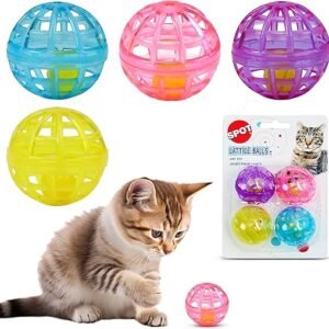 SPOT Lattice Balls Cat Toy | 4-Pack Interactive Fun!