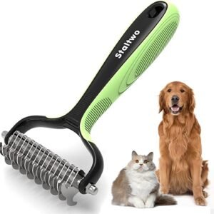 STALTWO 2-in-1 Undercoat Rake & Brush for Dogs