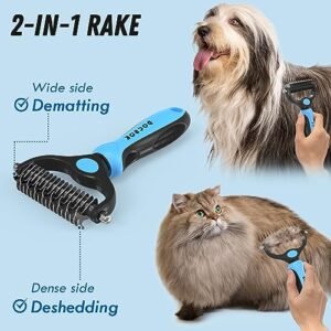 Ultimate Pet Grooming Brush & Comb Combo for Shedding